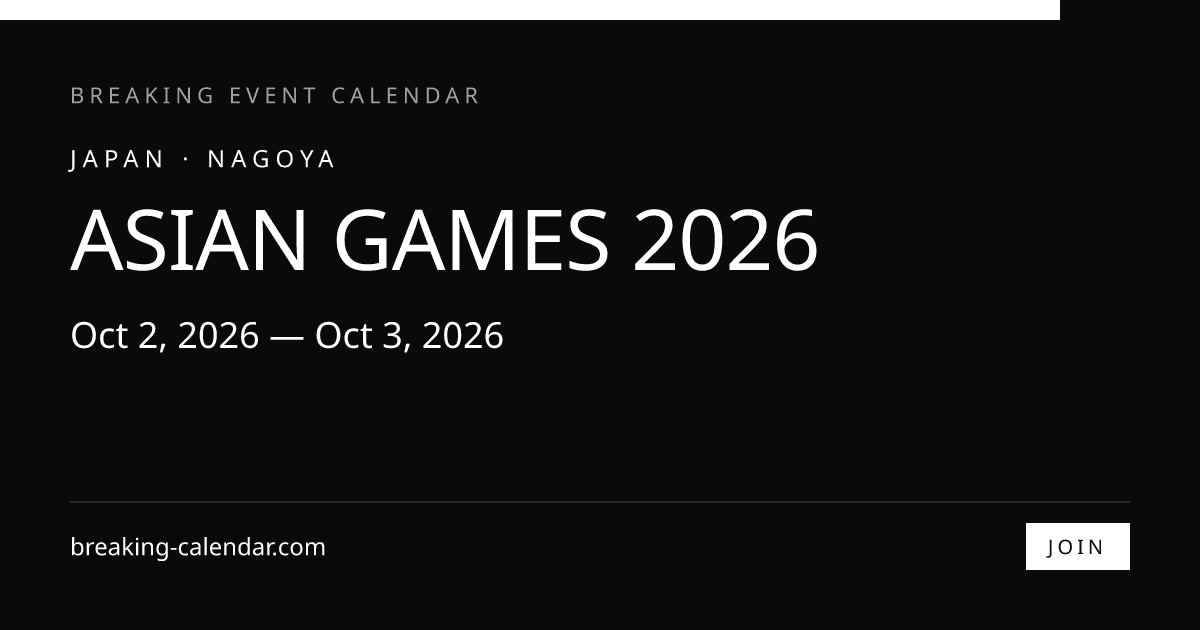 ASIAN GAMES 2026