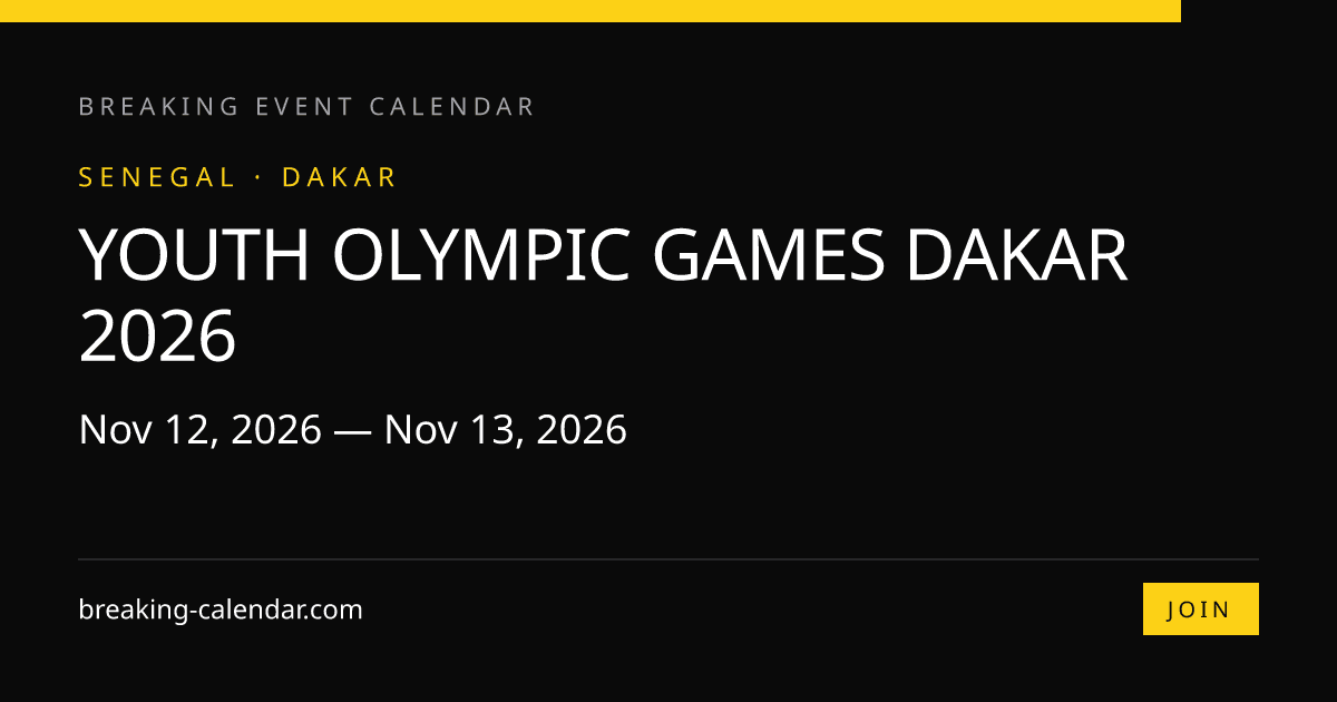 YOUTH OLYMPIC GAMES Dakar 2026