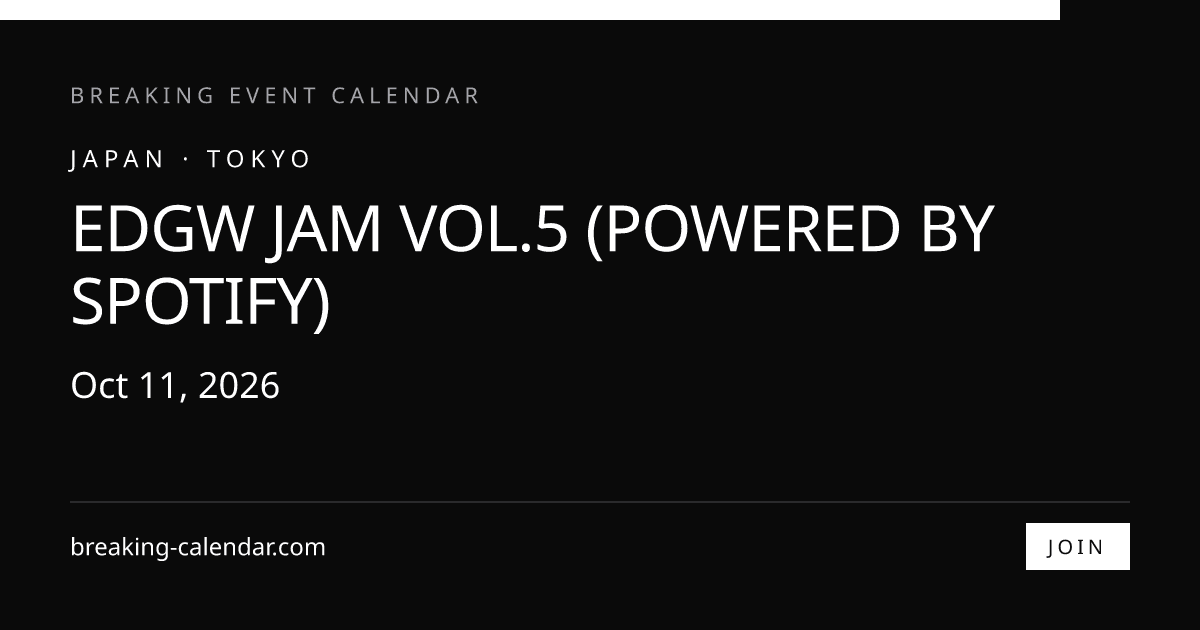 EDGW JAM vol.5 (powered by Spotify)