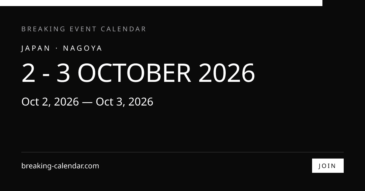 2 - 3 October 2026